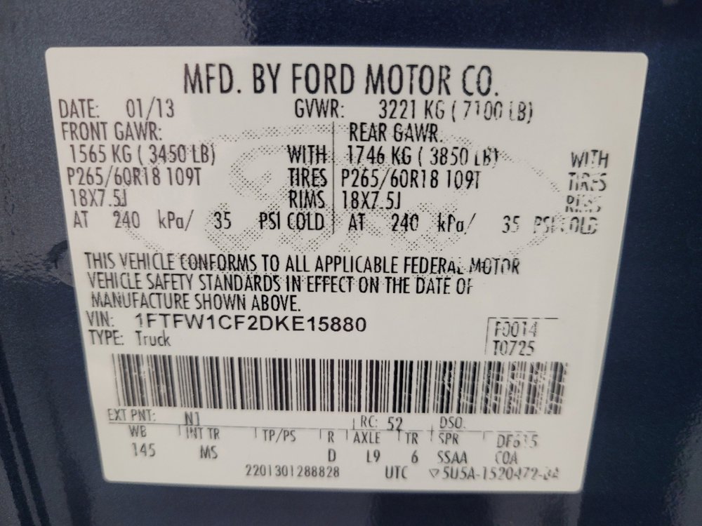 Used 2013 Ford F150 XLT w/ XLT Chrome Pkg RWD image 33