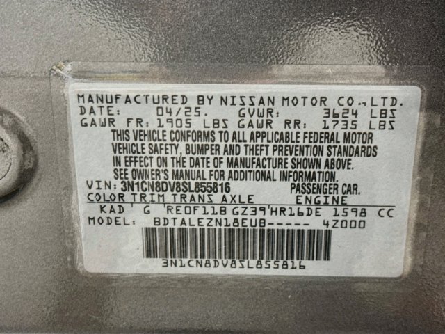 Certified 2025 Nissan Versa S w/ Trunk Package FWD image 36