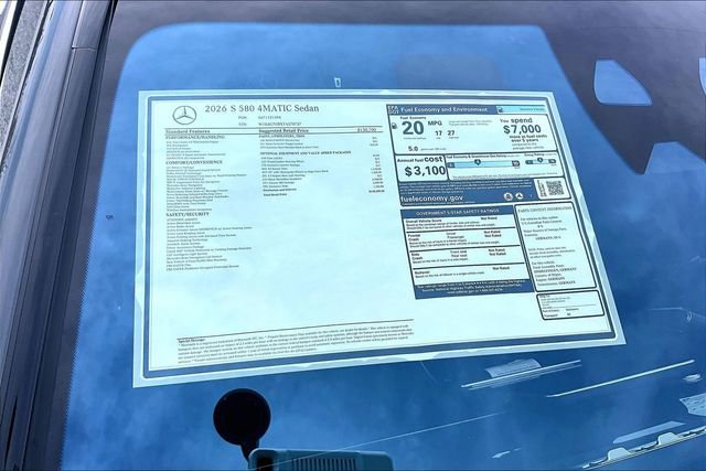 New 2026 Mercedes-Benz S 580 4MATIC Sedan image 17