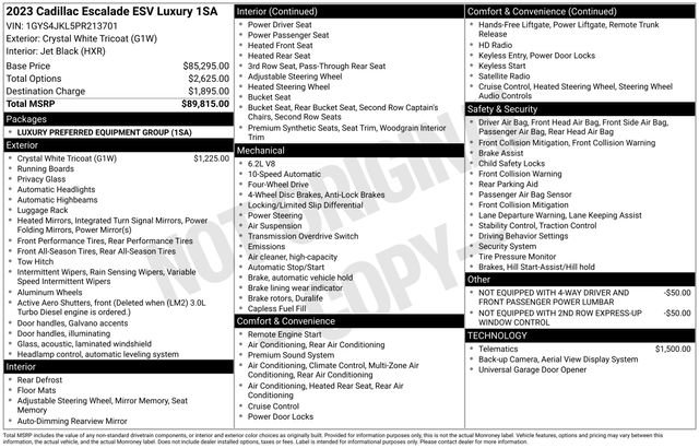 Used 2023 Cadillac Escalade ESV Luxury AWD/4WD image 6