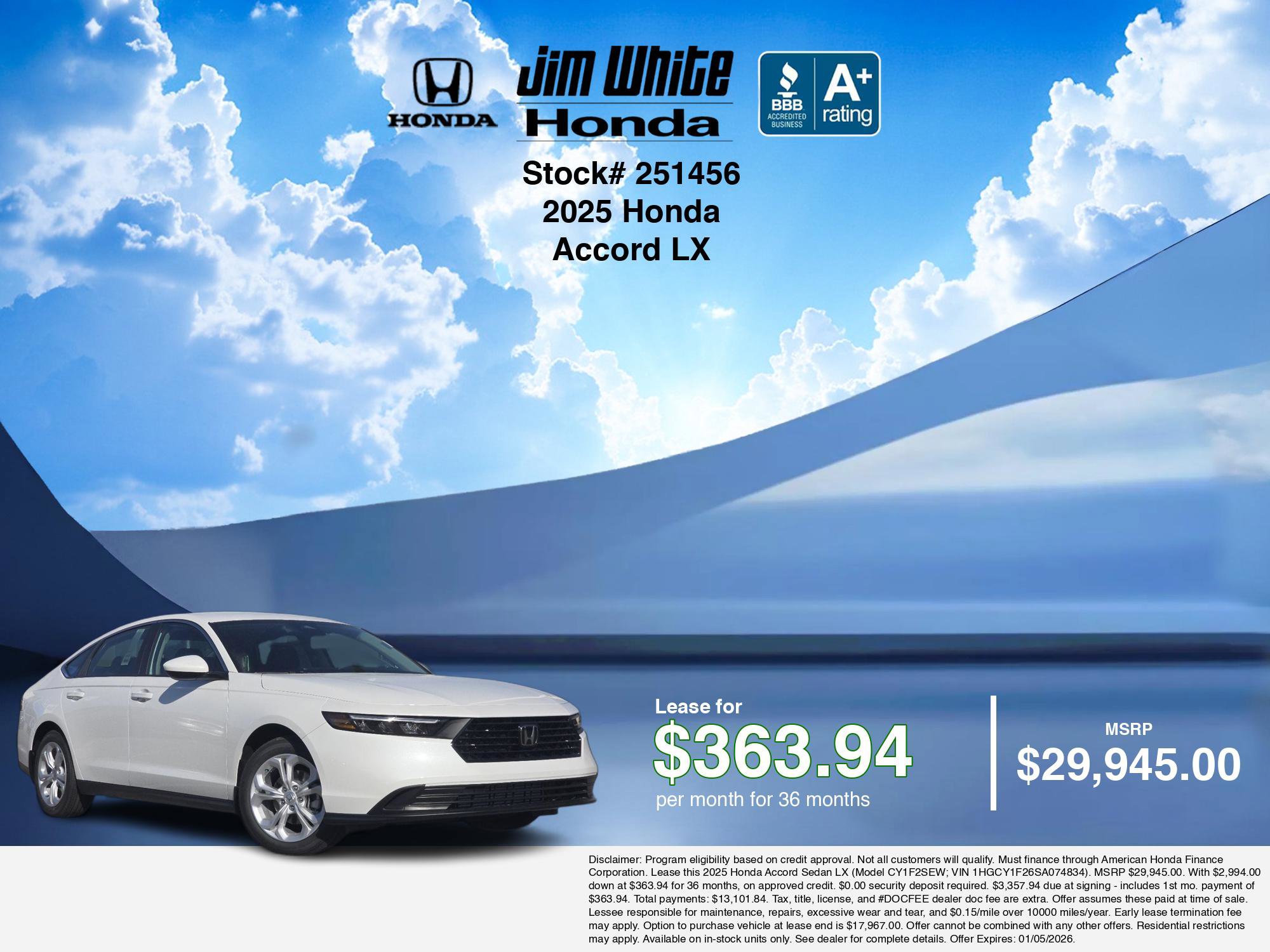 New 2025 Honda Accord LX image 3