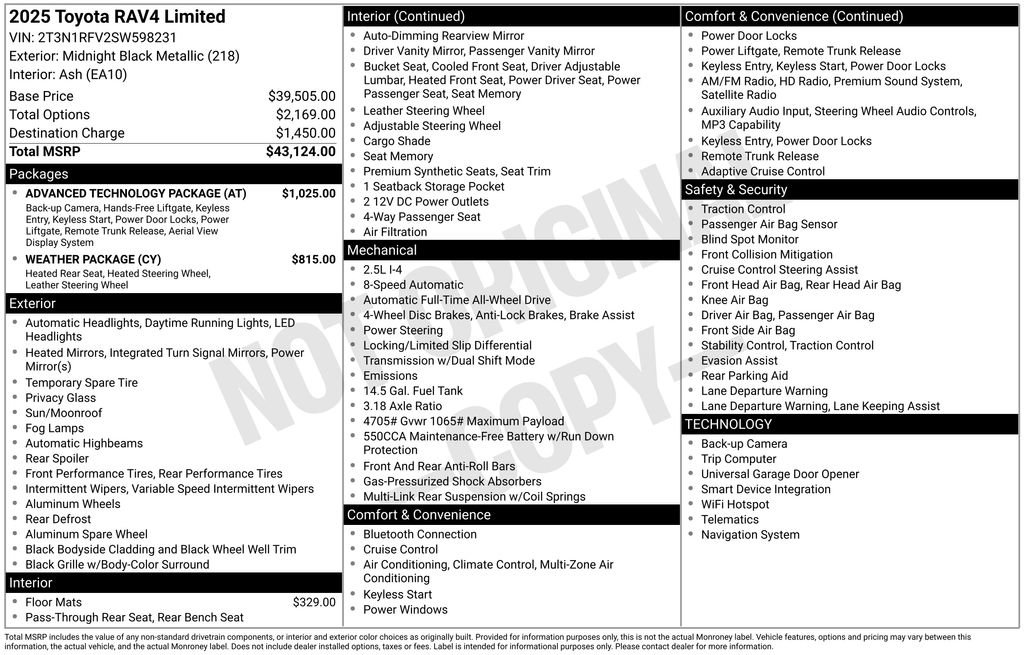 Certified 2025 Toyota RAV4 Limited w/ Advanced Technology Package AWD/4WD image 27