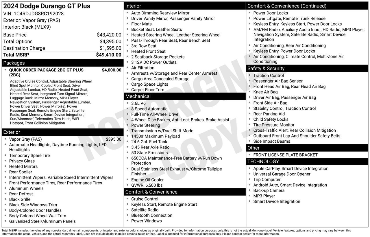 Used 2024 Dodge Durango GT image 40