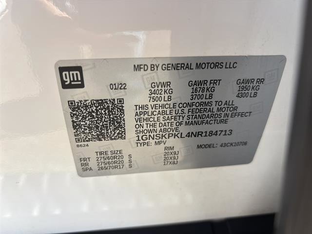 Used 2022 Chevrolet Tahoe Z71 w/ Off-Road Capability Package image 21