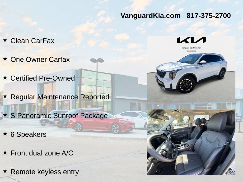 Certified 2026 Kia Sorento S w/ S Panoramic Sunroof Package FWD image 6
