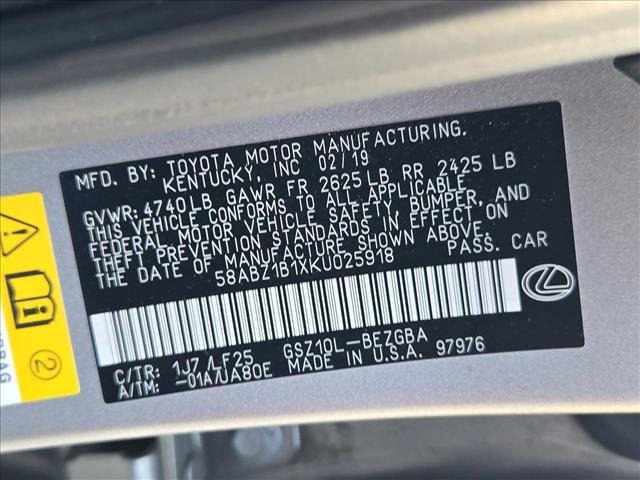 Used 2019 Lexus ES 350 F Sport w/ Accessory Package 2 FWD image 15