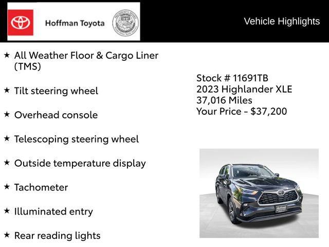 Used 2023 Toyota Highlander XLE AWD/4WD image 37