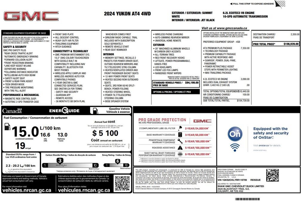 Used 2024 GMC Yukon AT4 w/ AT4 Premium Plus Package AWD/4WD image 4