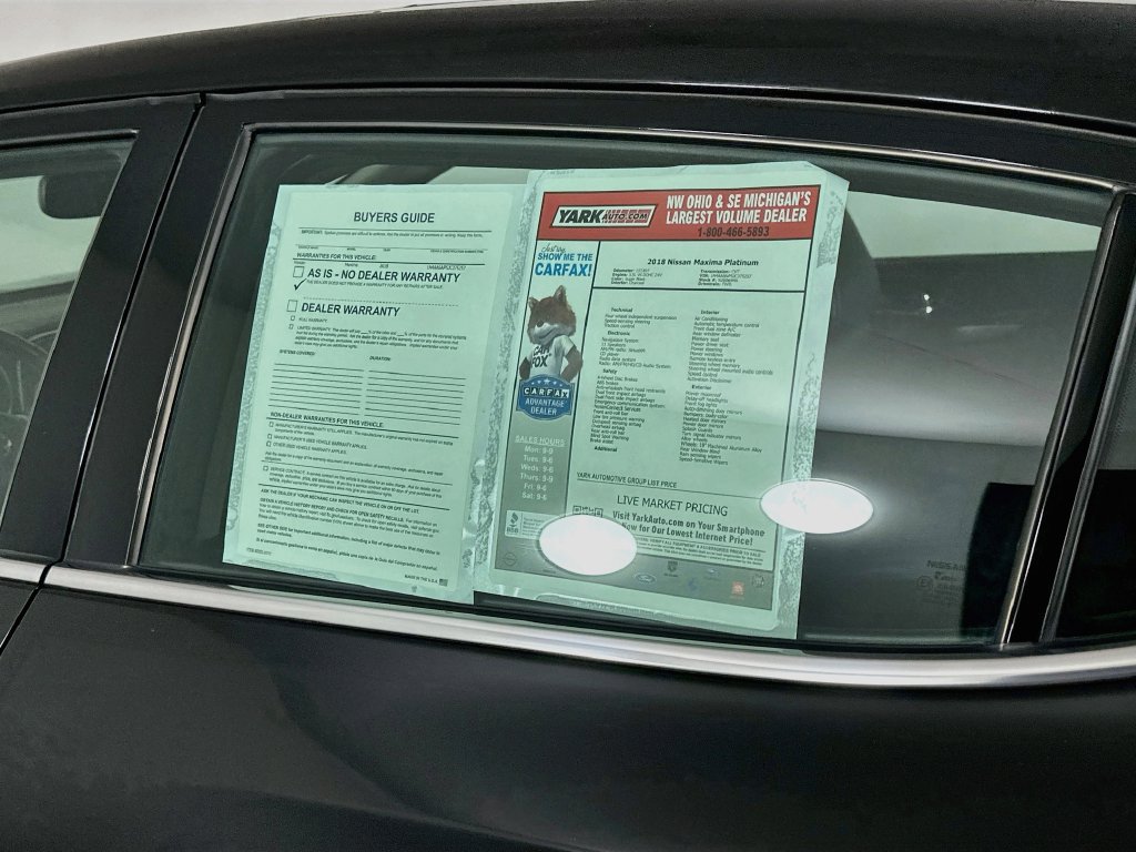 Used 2018 Nissan Maxima Platinum FWD image 13