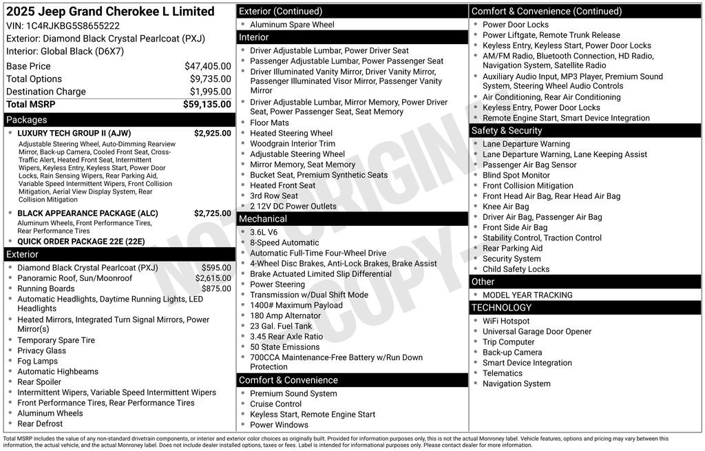 Used 2025 Jeep Grand Cherokee L Limited w/ Luxury Tech Group II AWD/4WD image 29