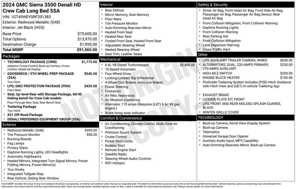 Used 2024 GMC Sierra 3500 Denali w/ Technology Package AWD/4WD image 2