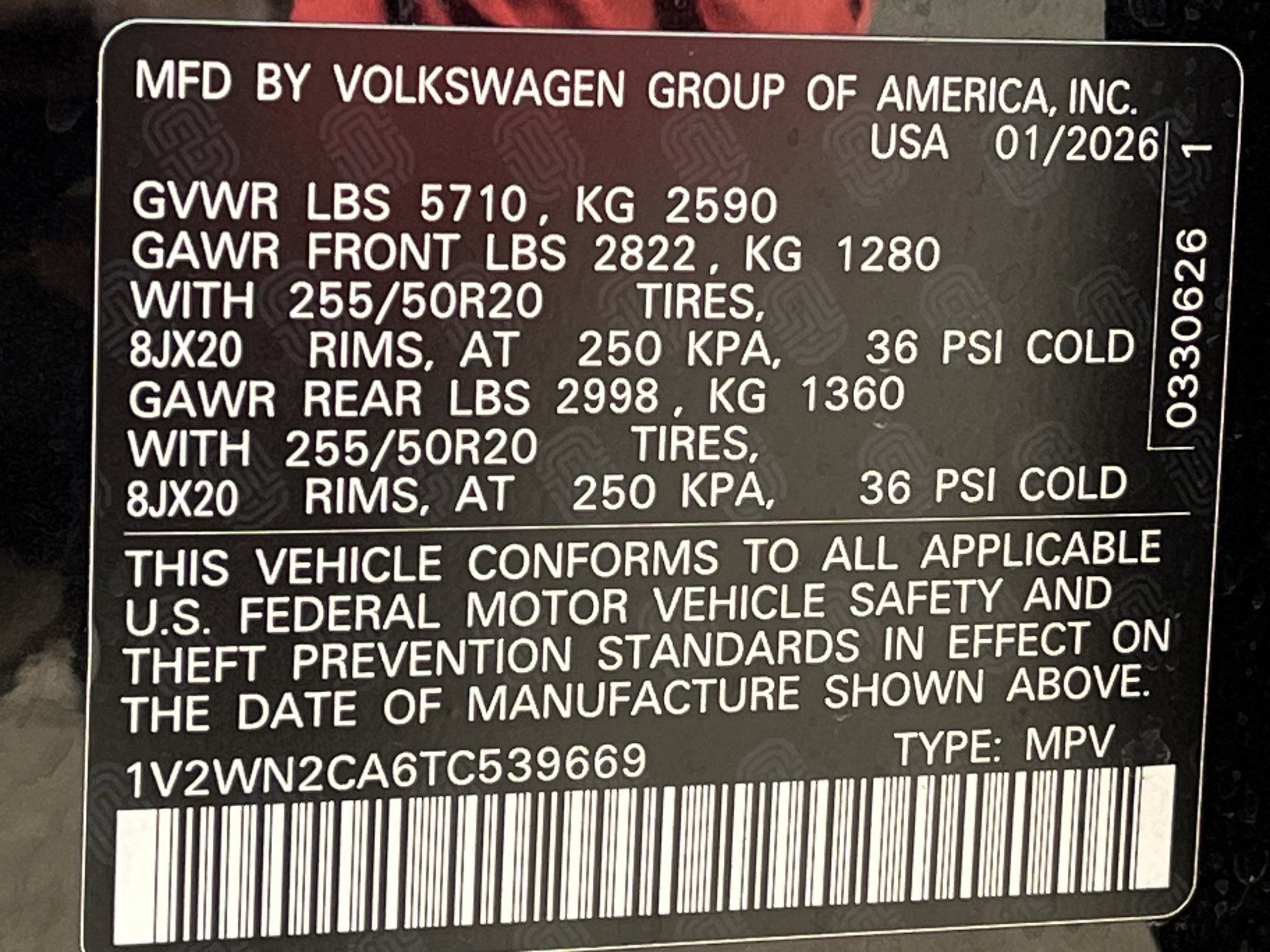 Certified 2026 Volkswagen Atlas SE FWD image 30