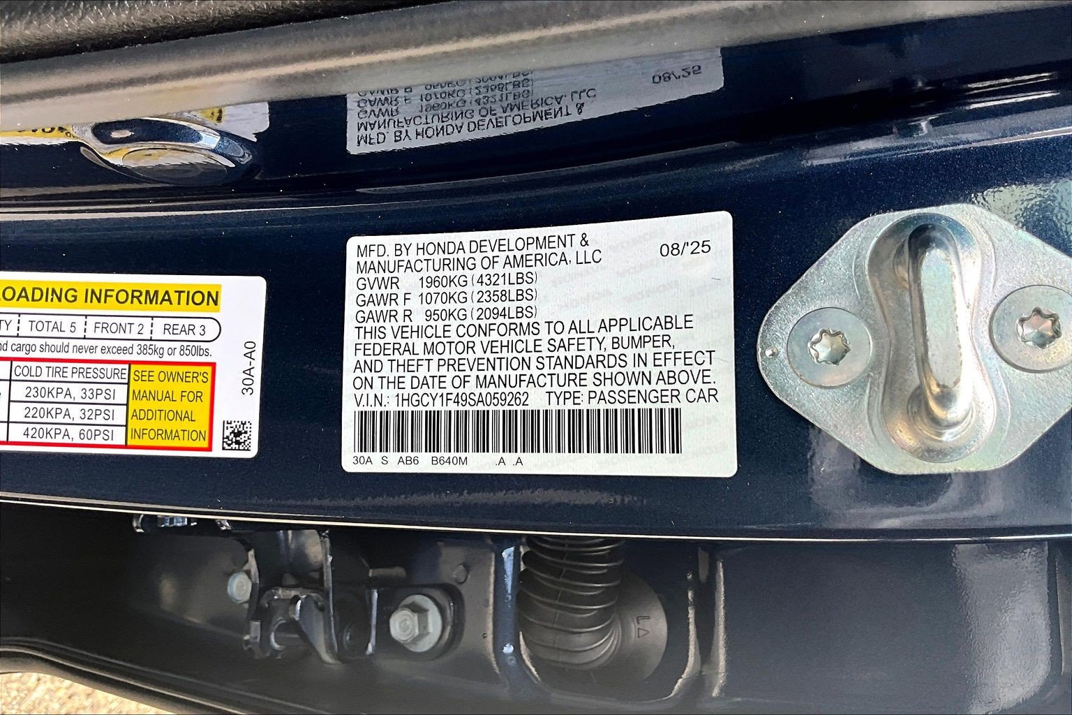 Certified 2025 Honda Accord SE image 35