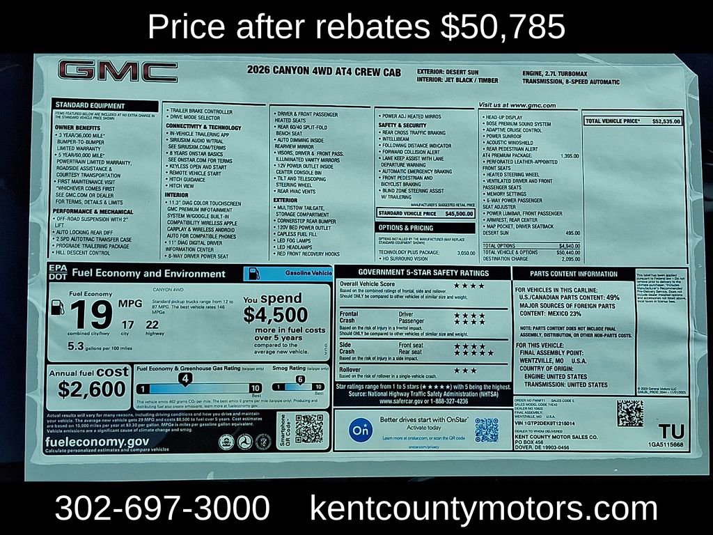 New 2026 GMC Canyon AT4 image 25