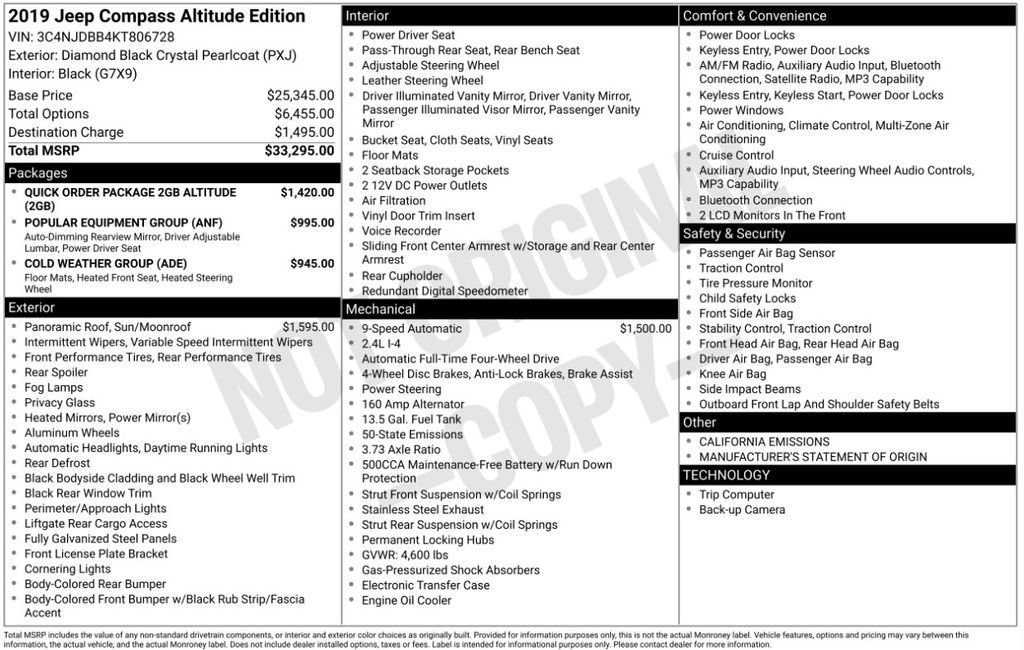 Used 2019 Jeep Compass Latitude AWD/4WD image 6
