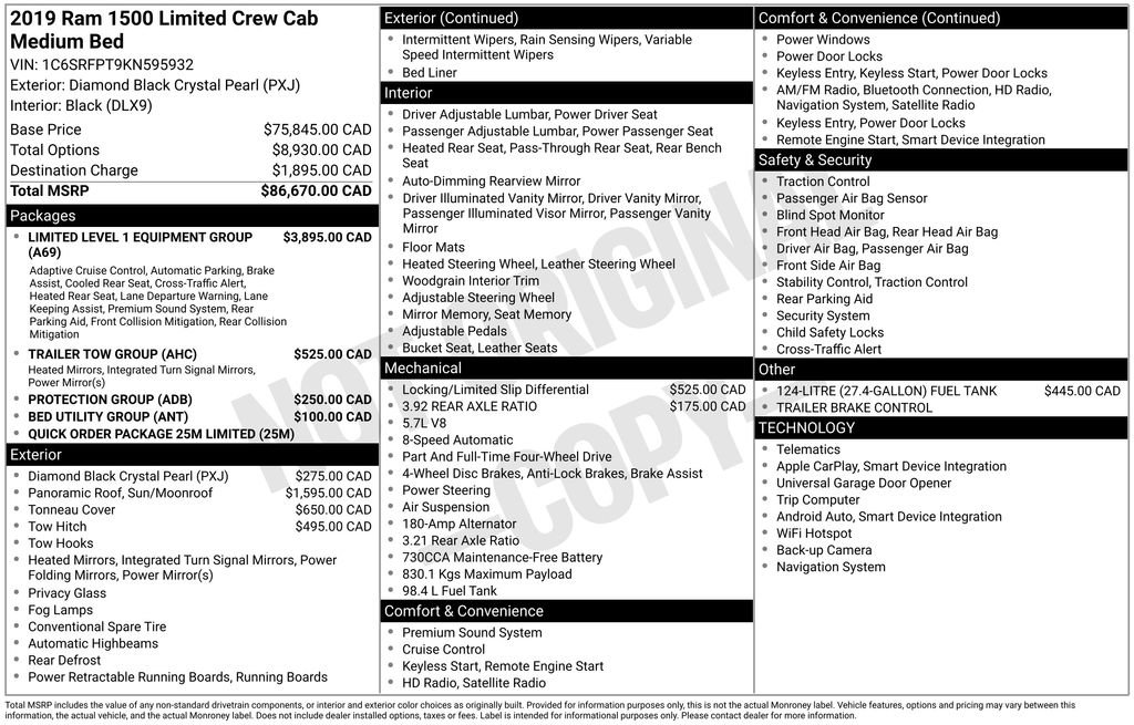 Used 2019 RAM 1500 Limited AWD/4WD image 4