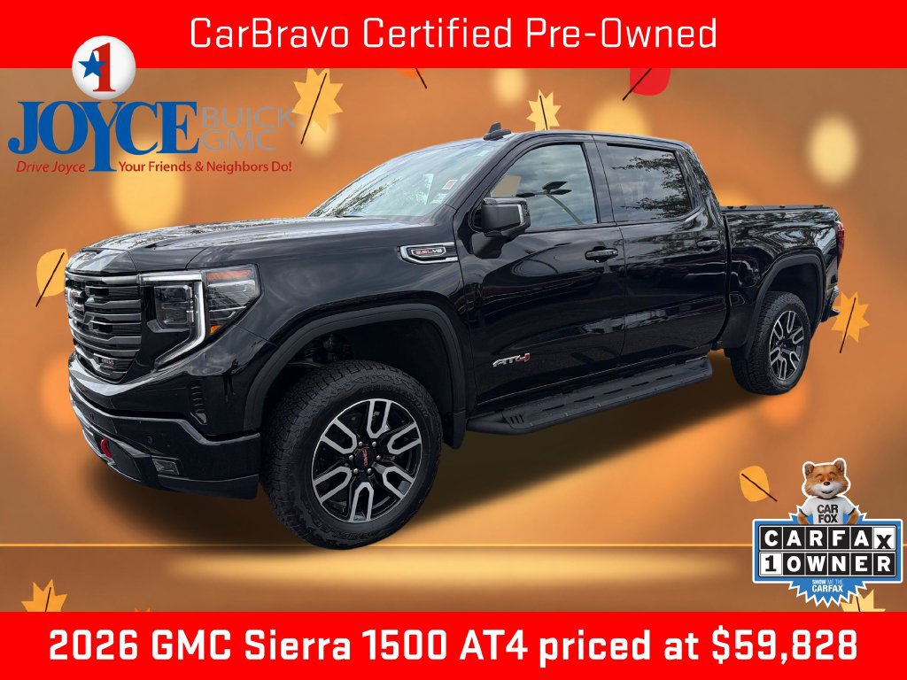 Certified 2026 GMC Sierra 1500 AT4 w/ AT4 Premium Package AWD/4WD 360° Tour