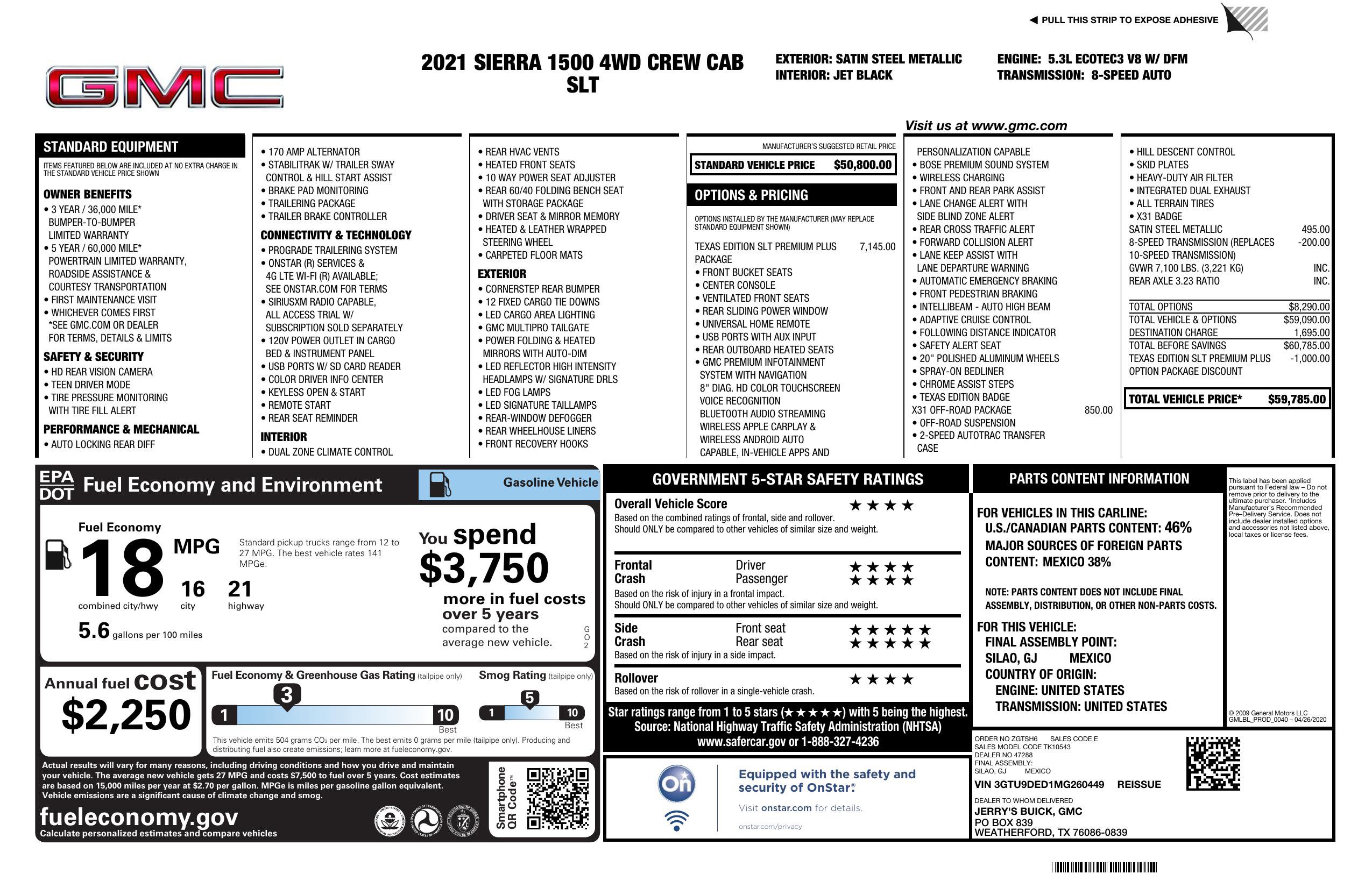 Used 2021 GMC Sierra 1500 SLT image 3