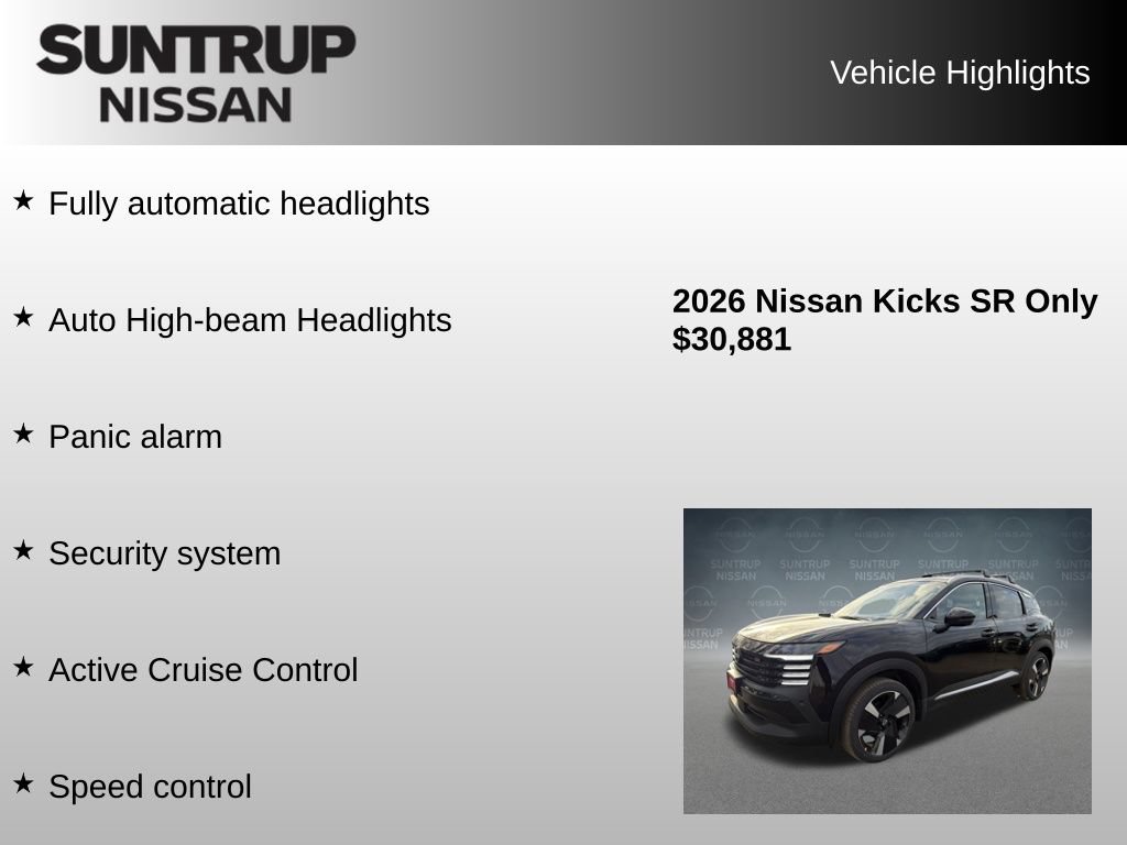 Used 2026 Nissan Kicks SR w/ SR Premium Package FWD image 39
