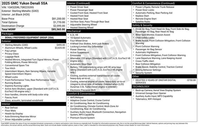 Used 2025 GMC Yukon Denali AWD/4WD image 19