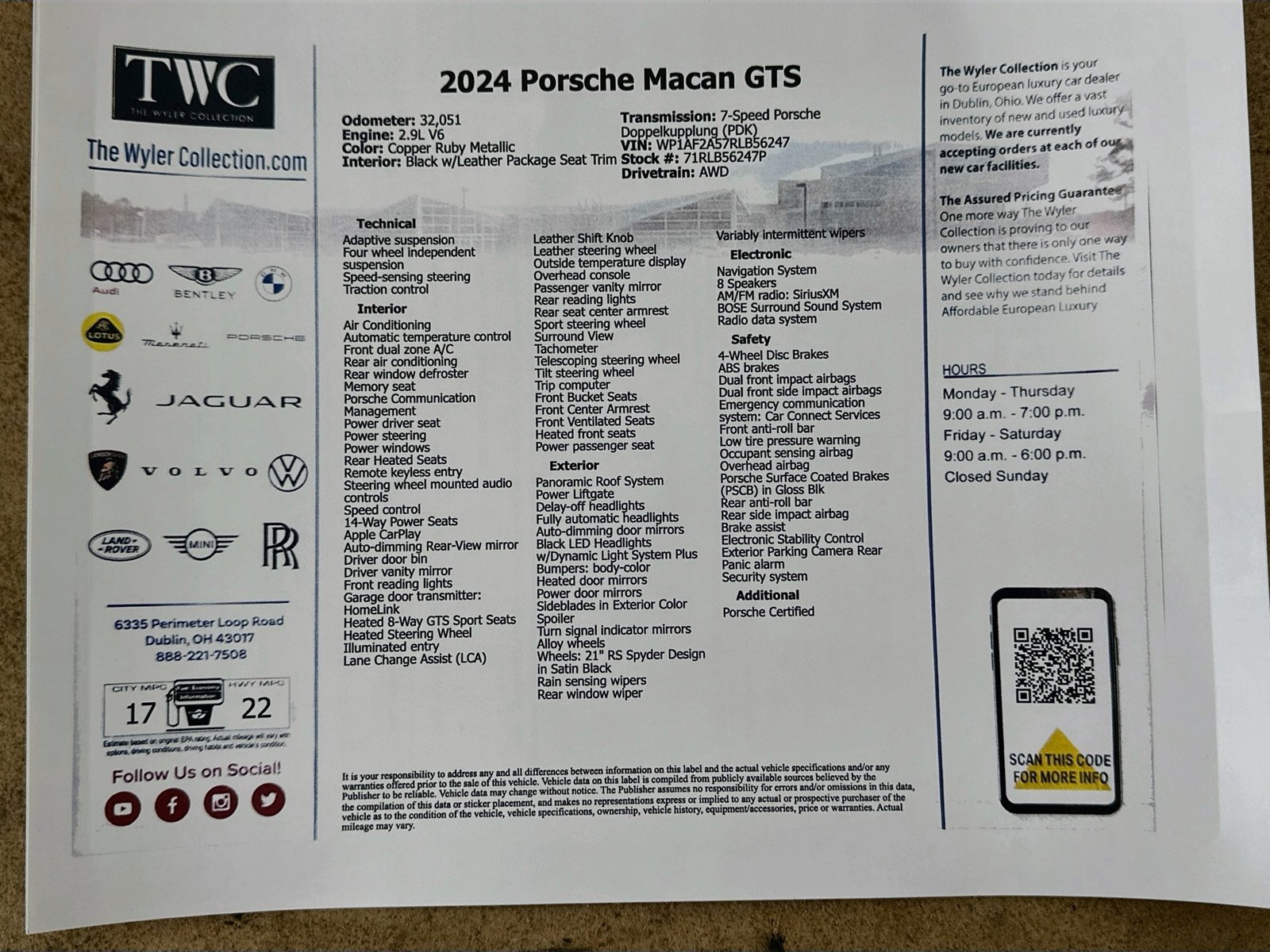 Certified 2024 Porsche Macan GTS w/ Premium Plus Package AWD/4WD image 49