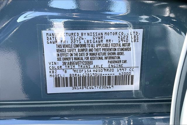 New 2026 Nissan Sentra SL w/ Floor Mat Package image 8