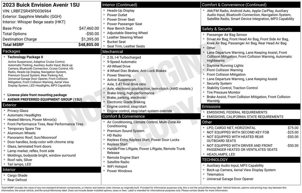 Used 2023 Buick Envision Avenir image 2