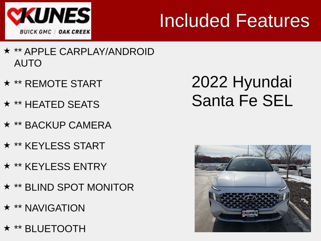 Used 2022 Hyundai Santa Fe SEL w/ Cargo Package image 2