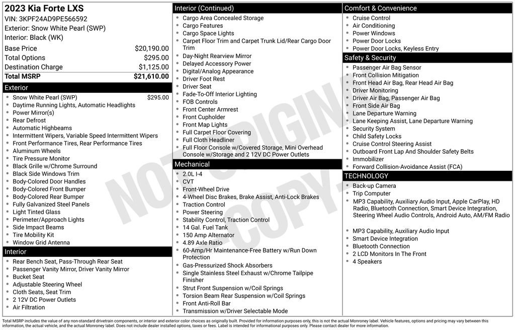 Used 2023 Kia Forte LXS FWD image 39