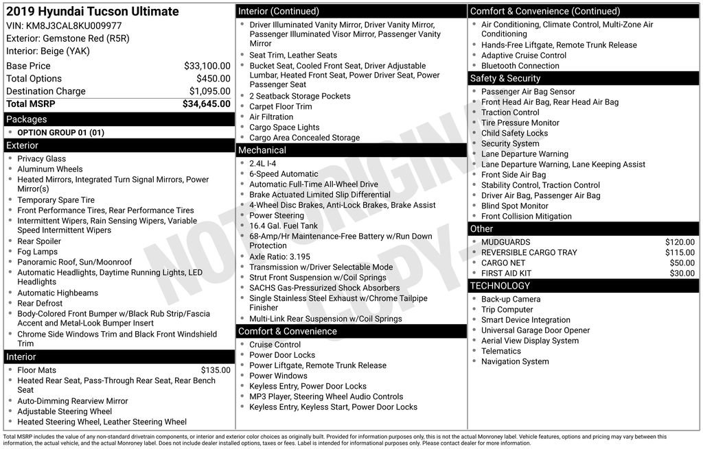 Used 2019 Hyundai Tucson Ultimate image 53