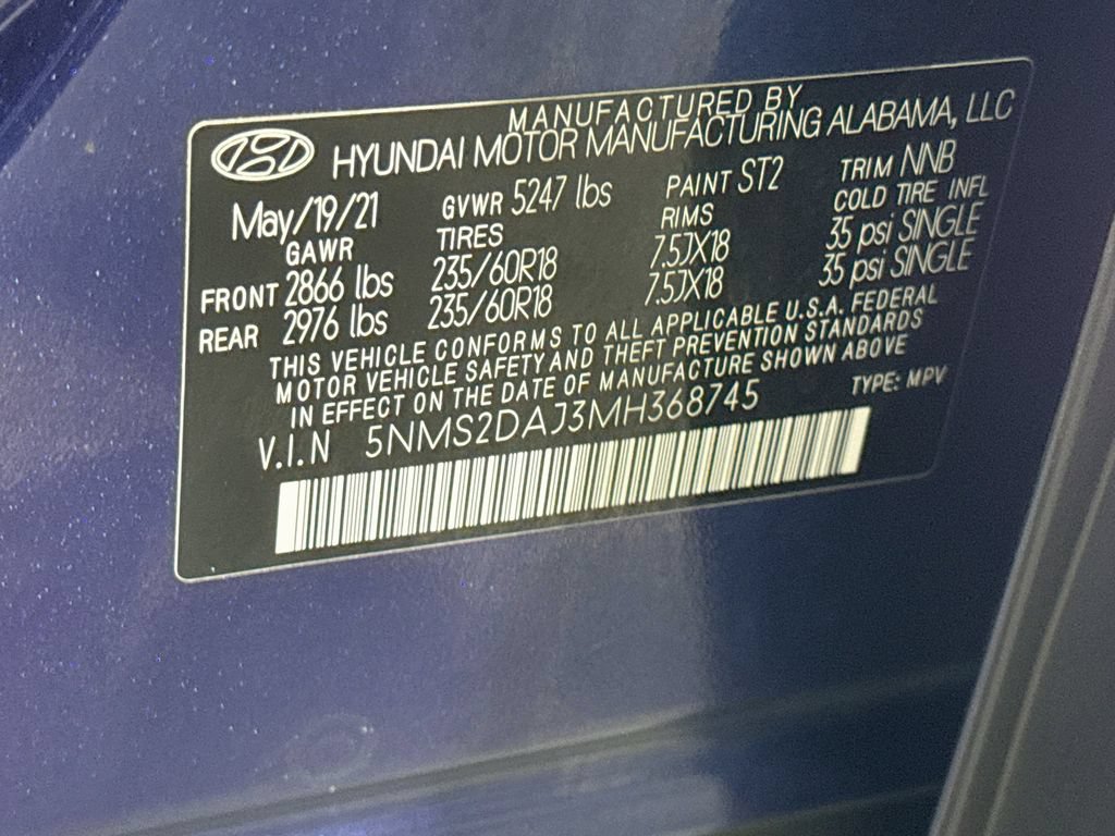 Certified 2021 Hyundai Santa Fe SEL AWD/4WD image 31