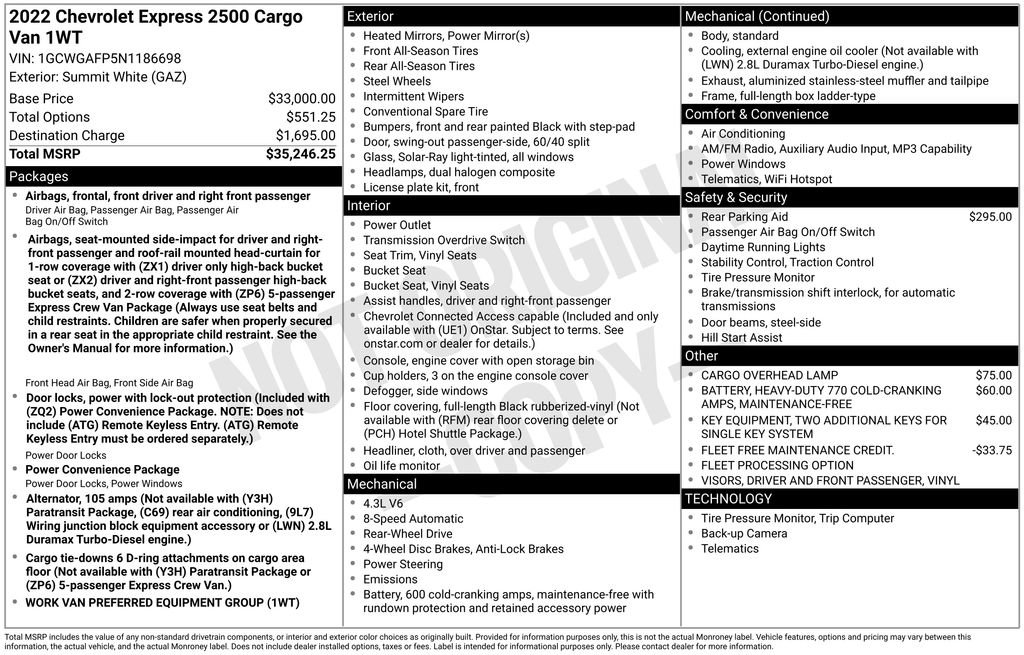 Used 2022 Chevrolet Express 2500 RWD image 34