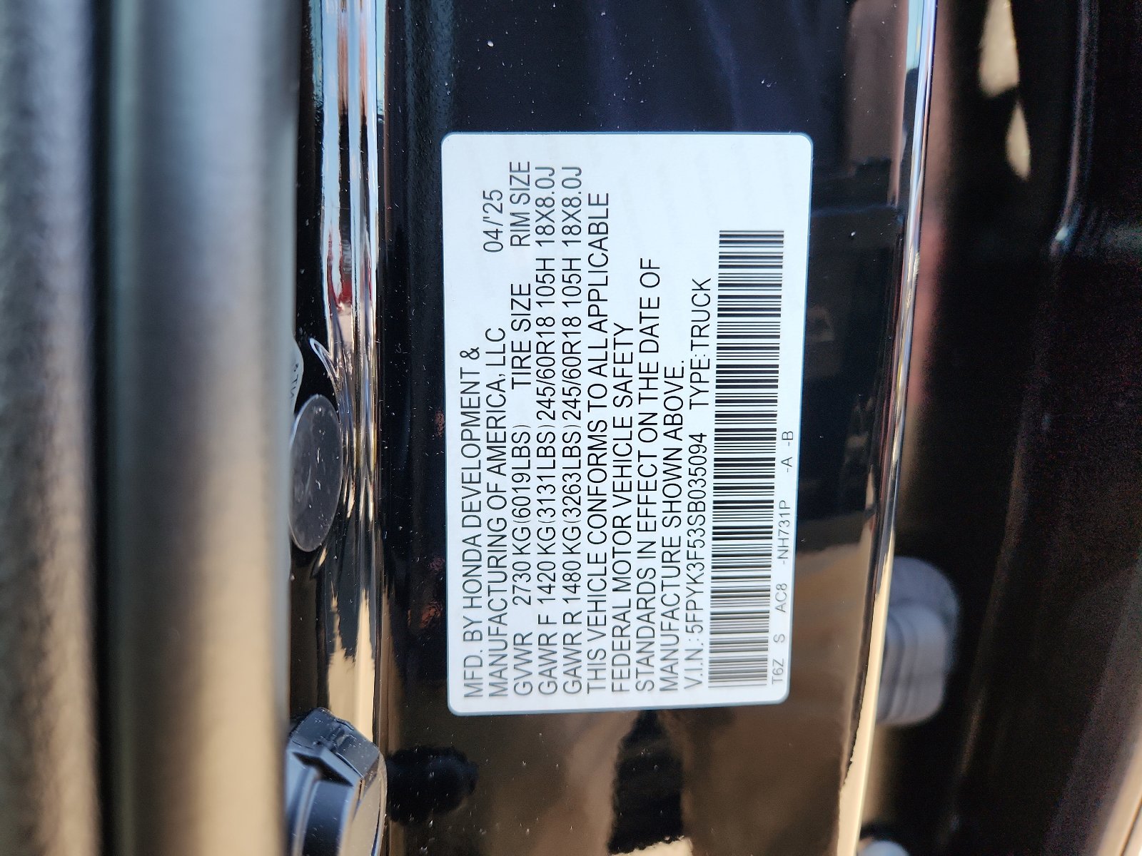 New 2025 Honda Ridgeline RTL image 15