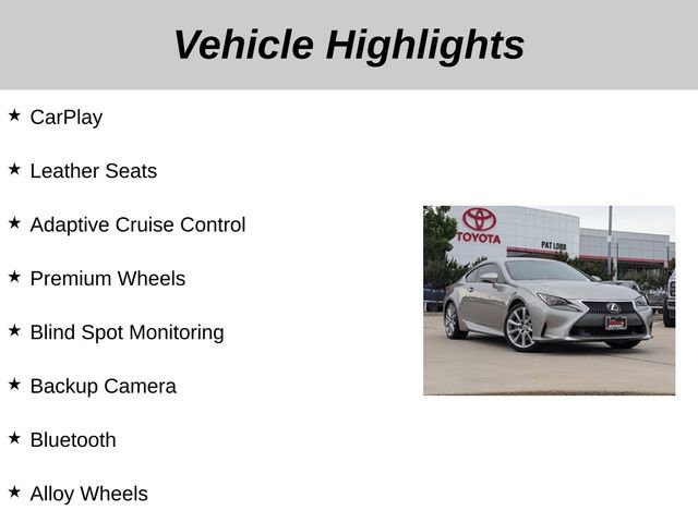 Used 2016 Lexus RC 200t w/ Navigation System Package RWD image 5