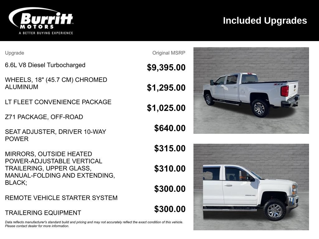 Used 2018 Chevrolet Silverado 2500 LT w/ LT Fleet Convenience Package AWD/4WD image 3
