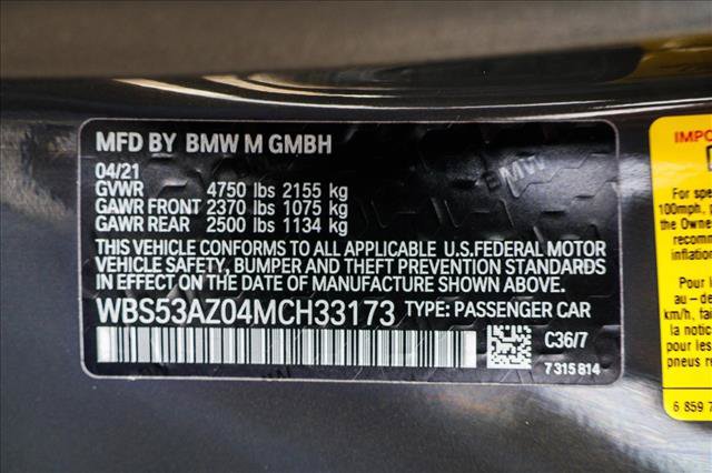 Used 2021 BMW M4 Coupe w/ Executive Package RWD image 28