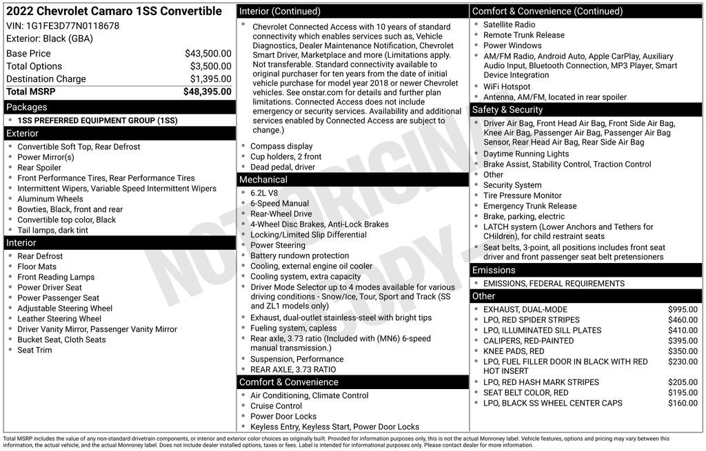 Used 2022 Chevrolet Camaro SS image 27