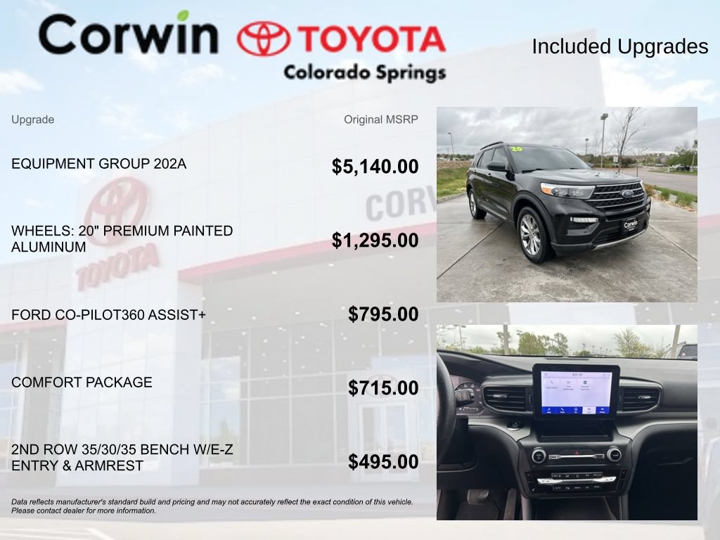 Used 2020 Ford Explorer XLT w/ Equipment Group 202A AWD/4WD image 4
