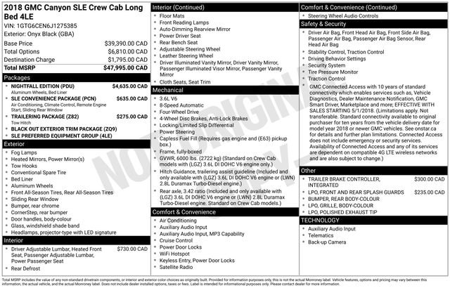 Used 2018 GMC Canyon SLE w/ Nightfall Edition AWD/4WD image 5