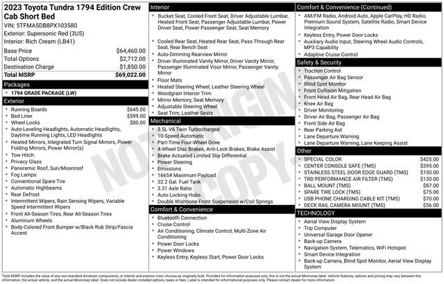 Used 2023 Toyota Tundra 1794 Edition image 7