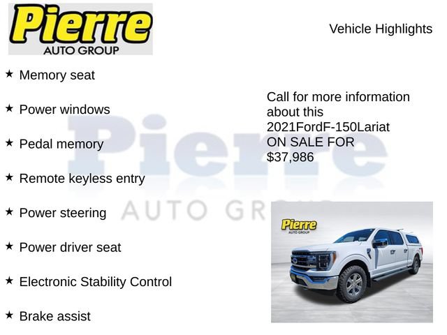 Used 2021 Ford F150 Lariat w/ Equipment Group 502A High AWD/4WD image 12