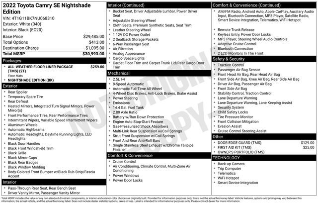 Used 2022 Toyota Camry SE image 13