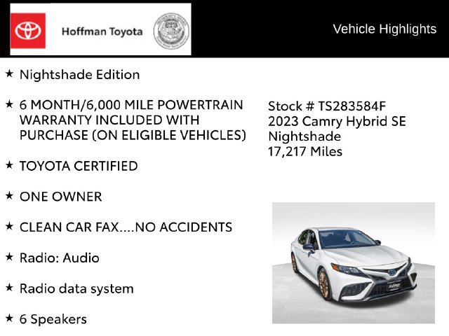 Used 2023 Toyota Camry SE FWD image 8