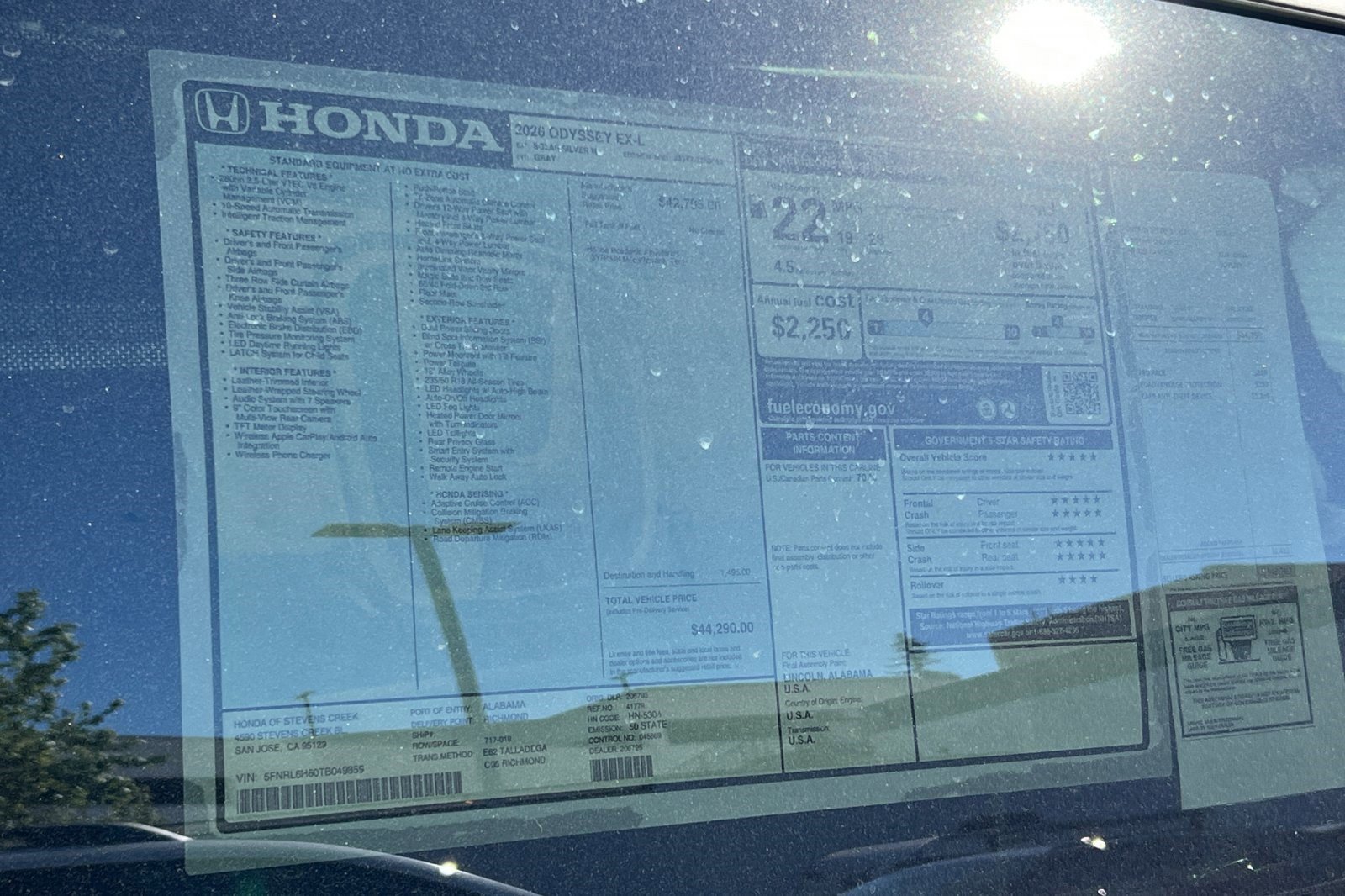 New 2026 Honda Odyssey EX-L image 33