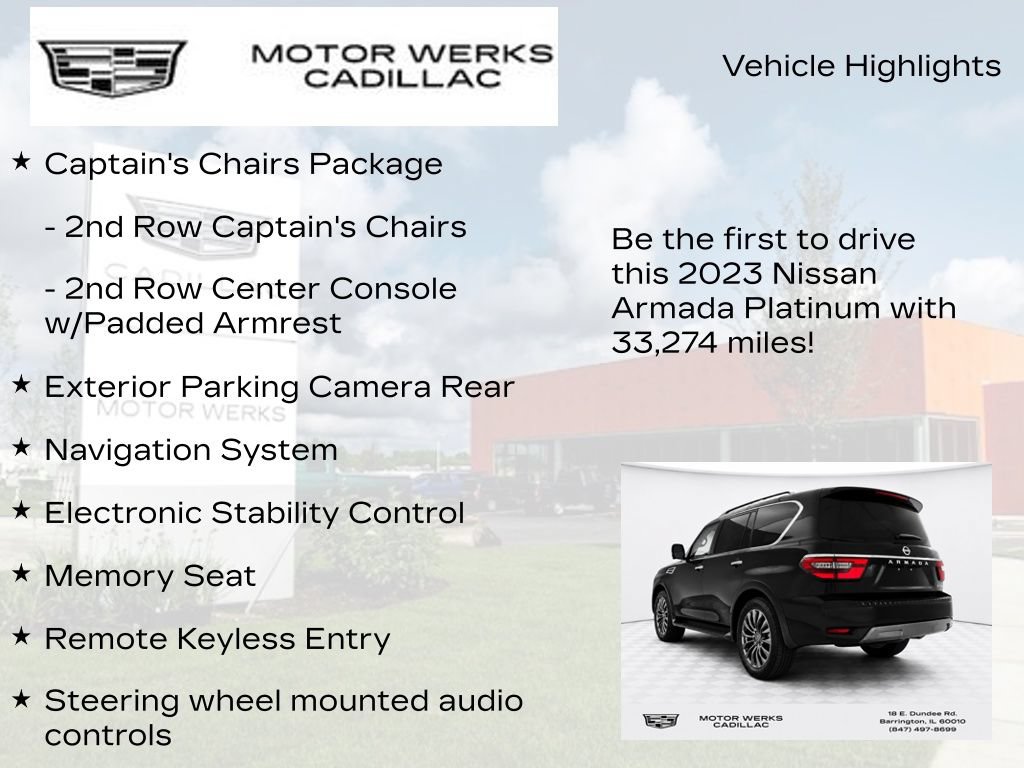 Used 2023 Nissan Armada Platinum w/ Captain's Chairs Package AWD/4WD image 13