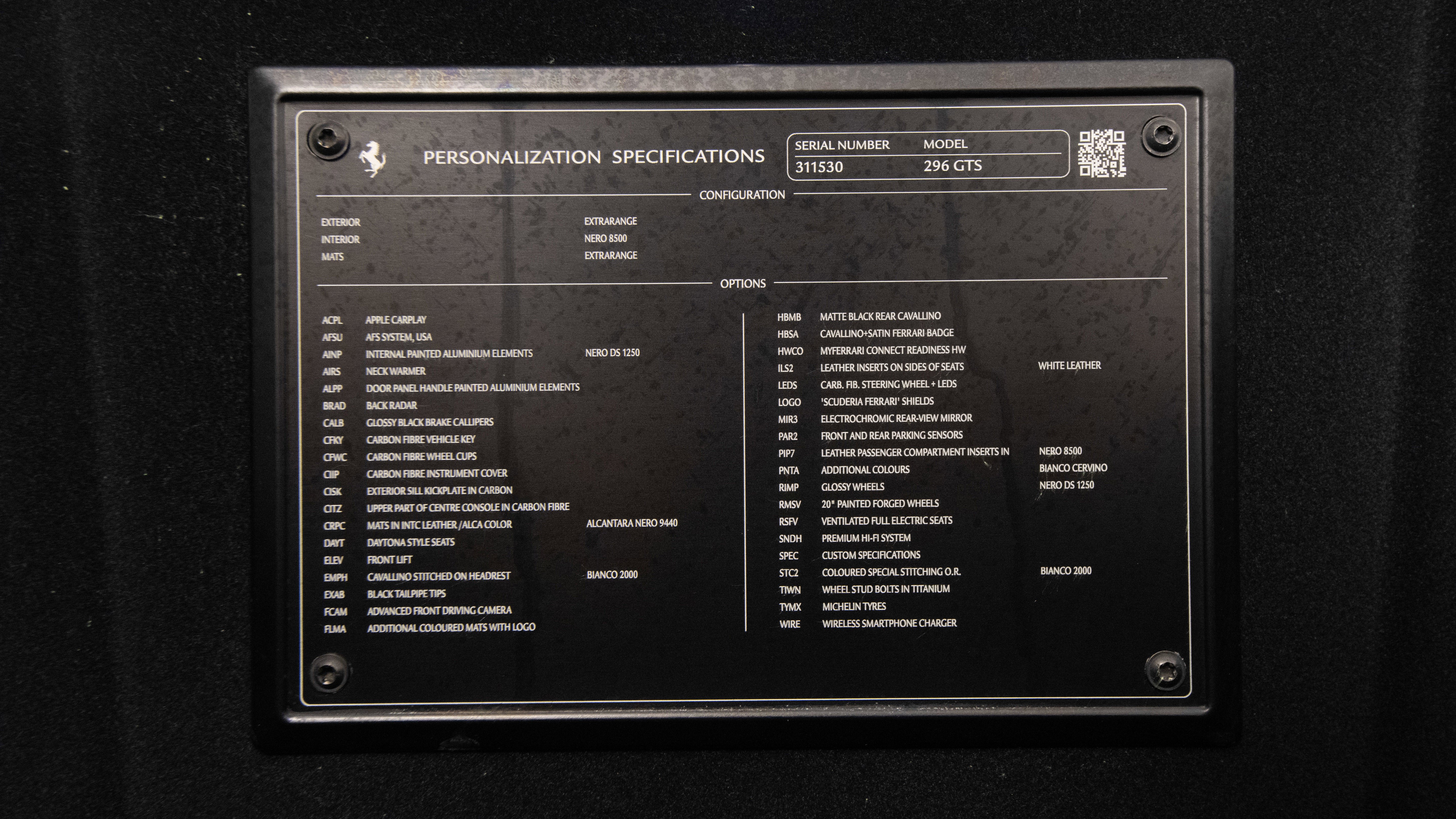 Certified 2024 Ferrari 296 GTS RWD image 53