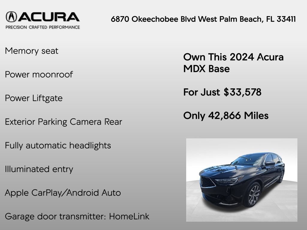 Certified 2024 Acura MDX w/ Technology Package FWD image 14