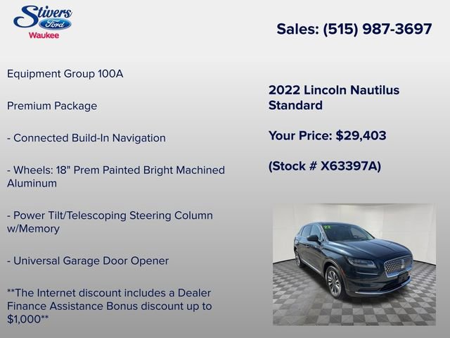 Certified 2022 Lincoln Nautilus AWD w/ Premium Package image 8