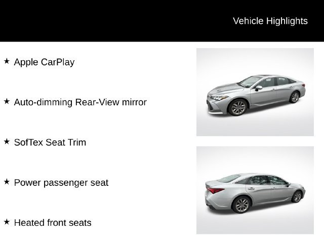 Certified 2019 Toyota Avalon XLE w/ Moonroof Package FWD image 11