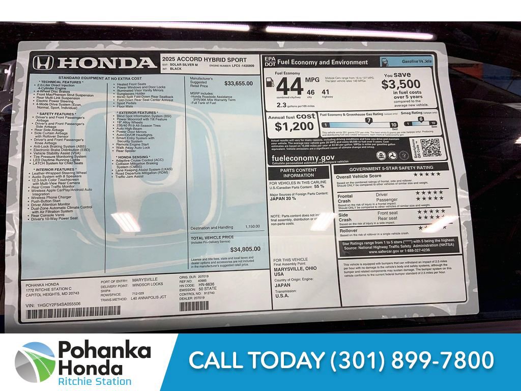 New 2025 Honda Accord Hybrid Sport image 23